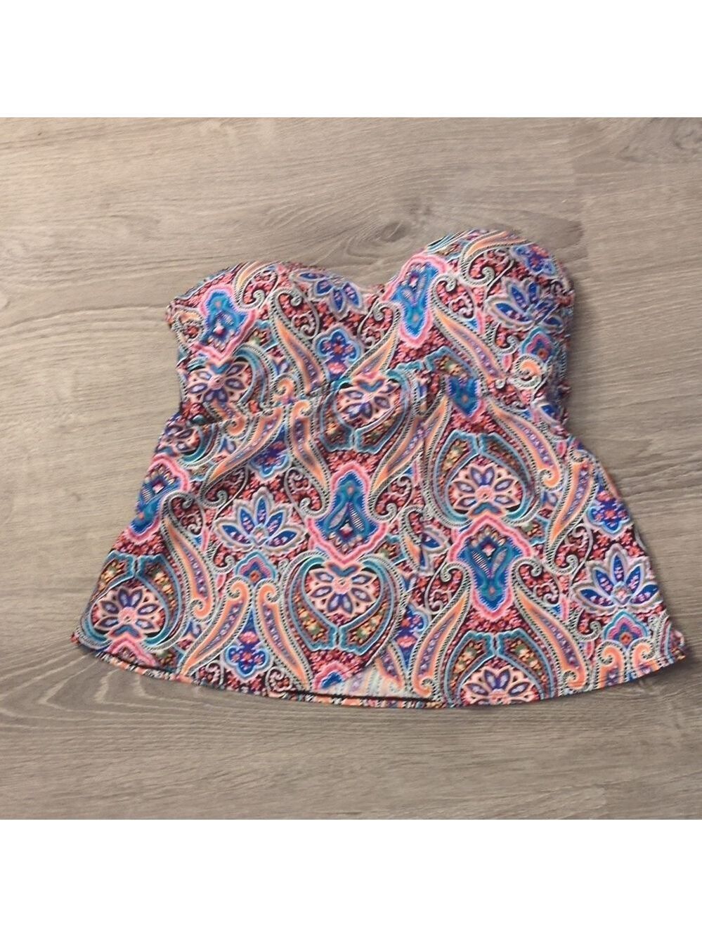 Jantzen Paisley swim tankini size 10